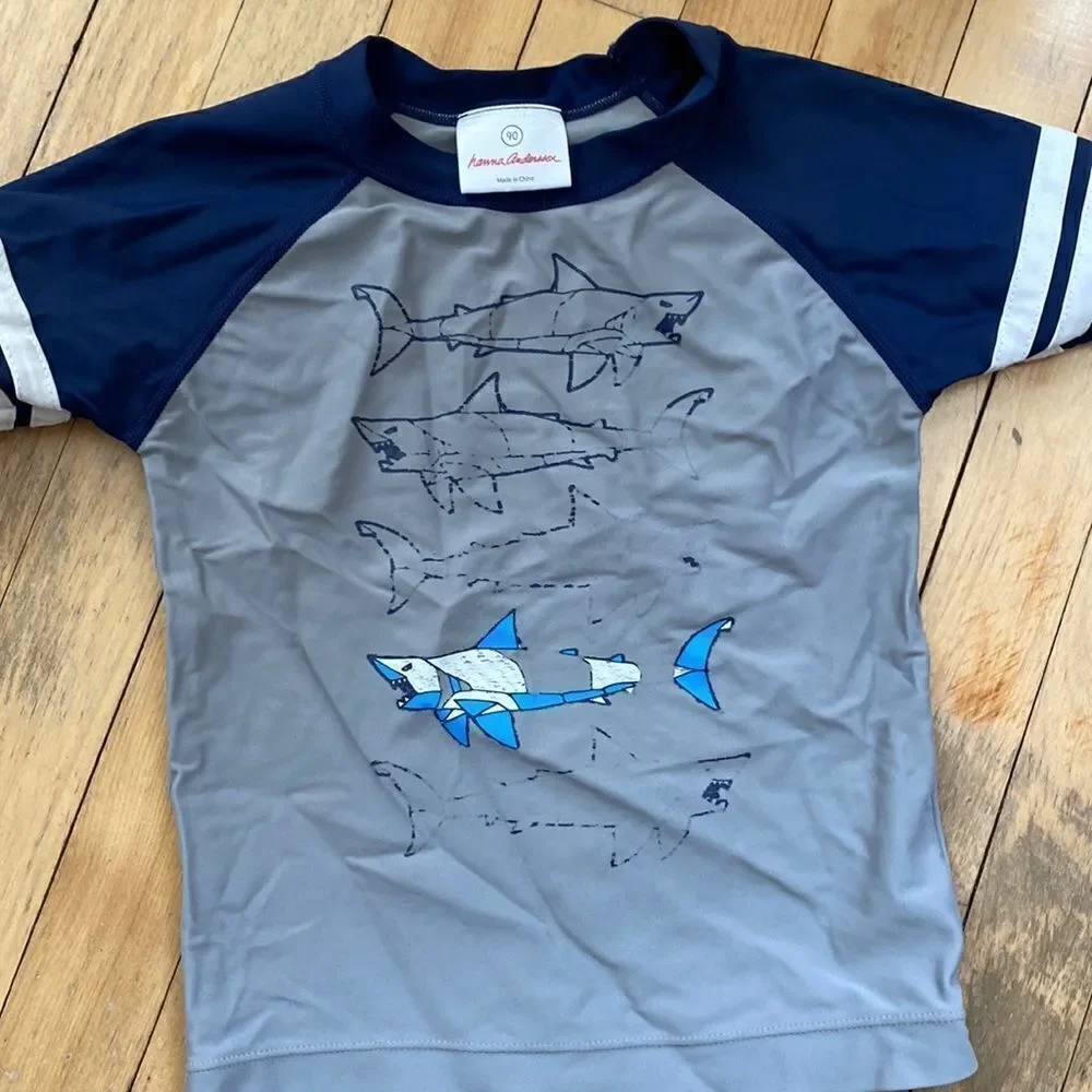 Hanna Andersson swim shirt, size 90 or 3. Rashguard.